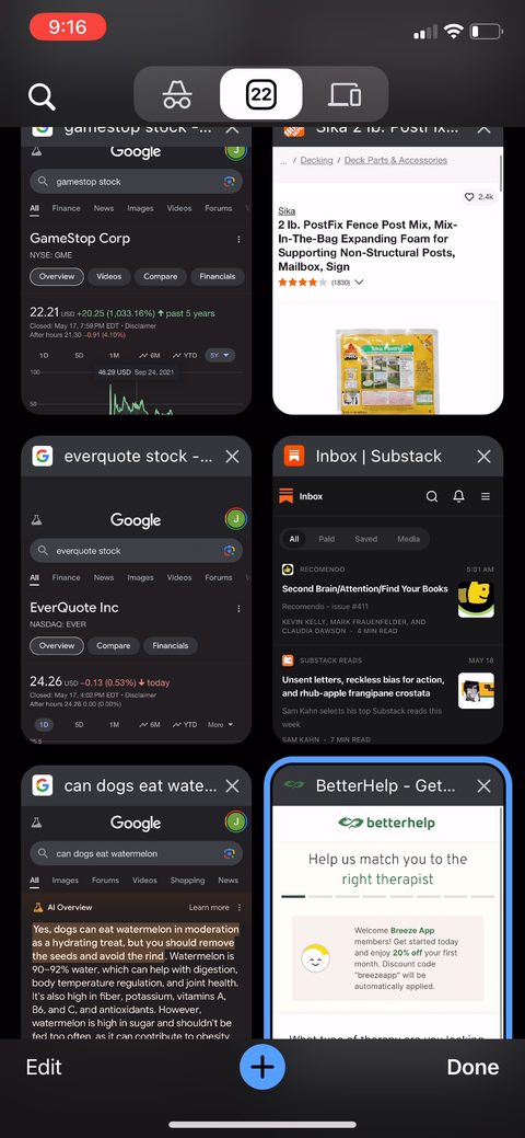 screen 62